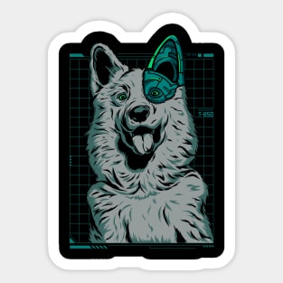 Cyborg Dog Sticker